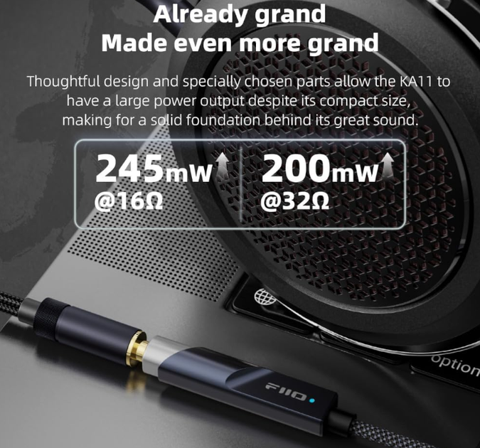 ЦАП із підсилювачем для навушників FiiO KA11 LT Black - Фото 2 ЦАП із підсилювачем для навушників FiiO KA11 LT Black - зображення 2