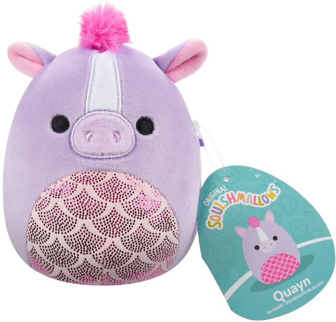 М'яка іграшка Squishmallows Little Plush Quayn Purple Hippocampus w/Scale Belly 13см (0196566418042) - зображення 7