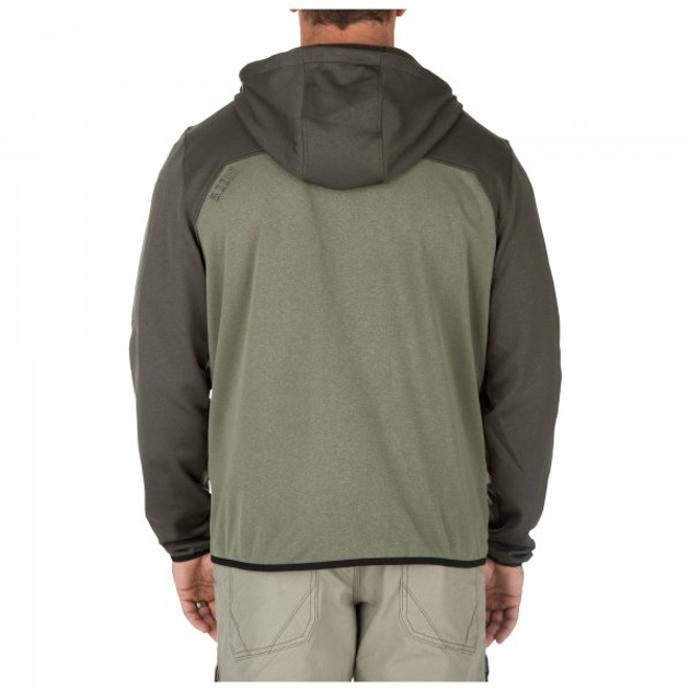 Реглан тактичнеский з блискавкою і капюшоном 5.11 REACTOR FZ HOODIE 2.0 72439 X-Large, Sage Green - зображення 2