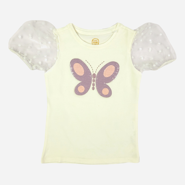 Koszulka dziecięca dla dziewczynki Cool Club CCG2410753 116 cm Kremowa (5903977146182) - obraz 1