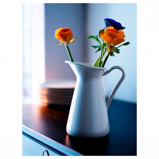 Ваза IKEA SOCKERÄRT белый 22 см 801.484.65 - изображение 3