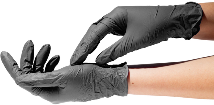Перчатки смотровые Sangig нитриловые нестерильные Размер M 100 шт Черные (001693) - изображение 2