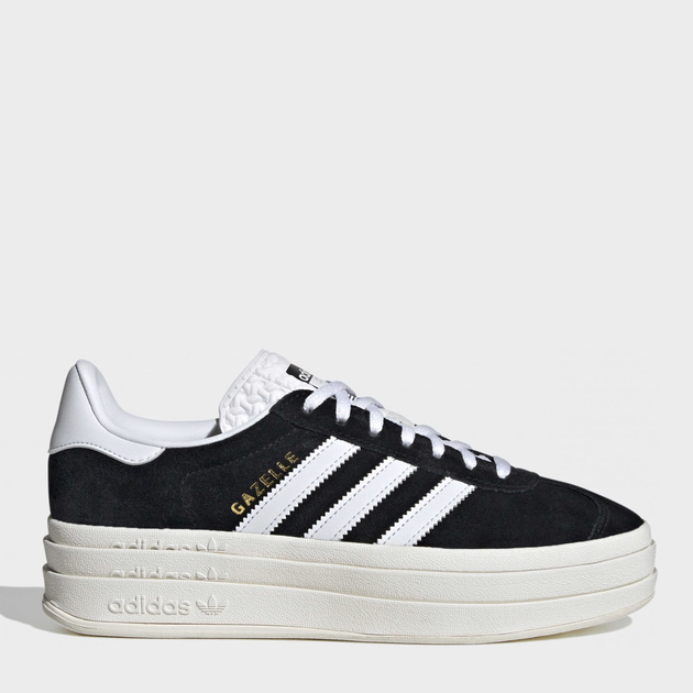 Акція на Жіночі кеди низькі Adidas Gazelle Bold W HQ6912 39.5 (6UK) 24.5 см Cblack/Ftwwht/Cwhite від Rozetka