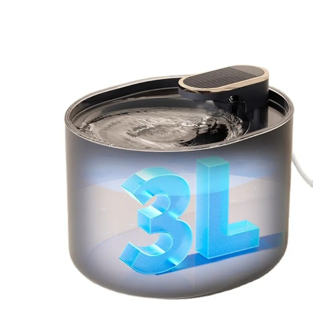 Автоматическая поилка-фонтан для животных 3л с угольным фильтром Water Spate от USB с тихим струйным журчанием Черный (TG7035) - изображение 4