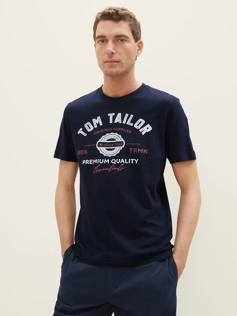 Футболка Tom Tailor L Темно-синій 1037735-10668 - изображение 4