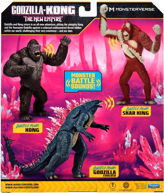 Figurka Playmates Toys Godzilla & Kong The New Empire Battle Roar Titan Evolution 17 cm (0043377355069) - obraz 2