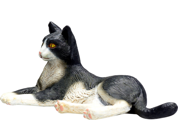 Figurka Mojo Farm Life Cat Lying Black and White 3.5 cm (5031923873674) - obraz 1