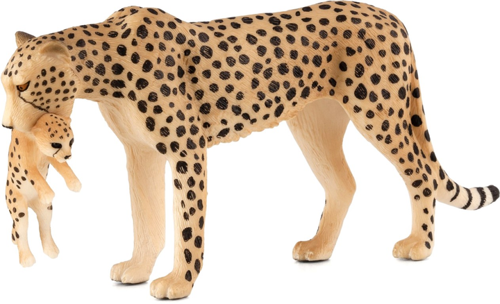 Figurka Mojo Wildlife Cheetah Female with Cub 6 cm (5031923871670) - obraz 1
