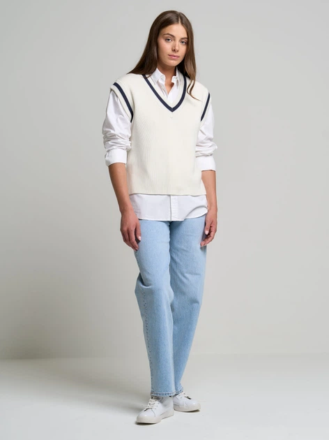 Жилет жіночий Big Star Veistona-100 S/M Білий (5900714549015) - зображення 4