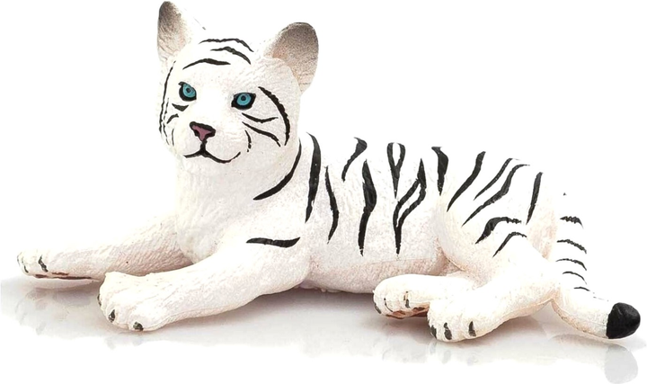 Figurka Mojo White Tiger Cub Lying Down Small 3 cm (5031923870154) - obraz 1