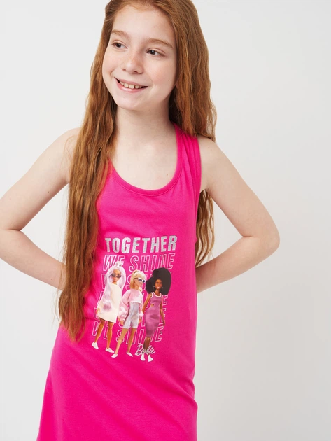Детский летний сарафан для девочки Disney Barbie EX1095 110-116 см Фуксия (3609086969682) - Фото 4 Детский летний сарафан для девочки Disney Barbie EX1095 110-116 см Фуксия (3609086969682) - изображение 4