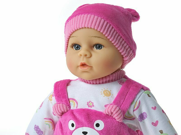 Lalka bobas Adar In a Pink Jumpsuit with a H Śpiewa i mówi po polsku 35 cm (5901271589926) - obraz 4