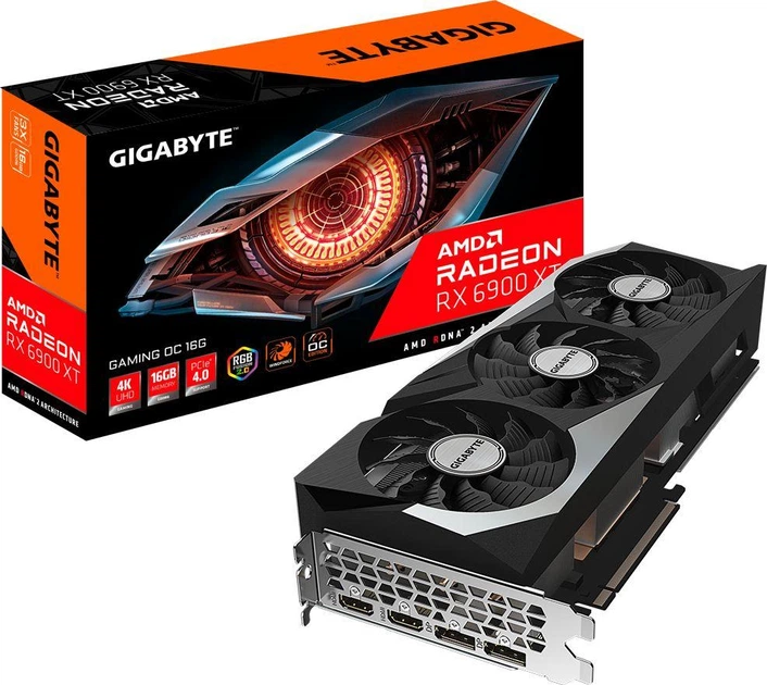 radeon rx6900xt GIGABYTE 16G ジャンク Відеокарта Gigabyte Radeon RX 6900 XT 16 GB (GV-R69XTGaming OC