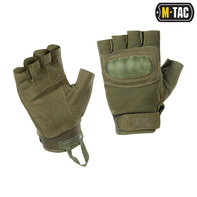 Тактические M-Tac перчатки беспалые Assault Tactical Mk.3 Olive олива 2XL - изображение 1