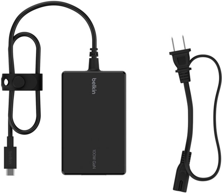 Zasilacz Belkin do laptopa USB-C Core GaN Power Adapter 100W (INC016VFBK) - obraz 2