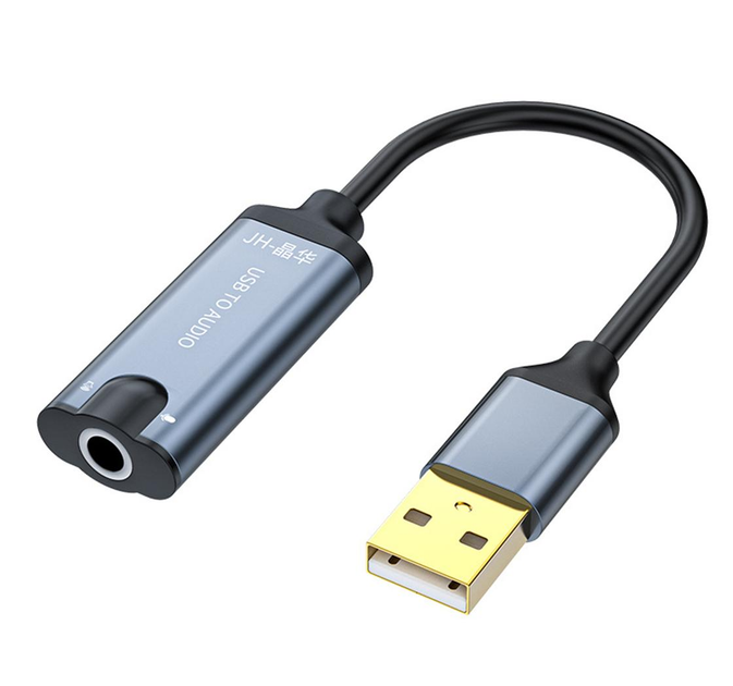 Звуковая карта JH Z176 внешняя стерео адаптер 3.5mm для наушников и микрофона - изображение 1