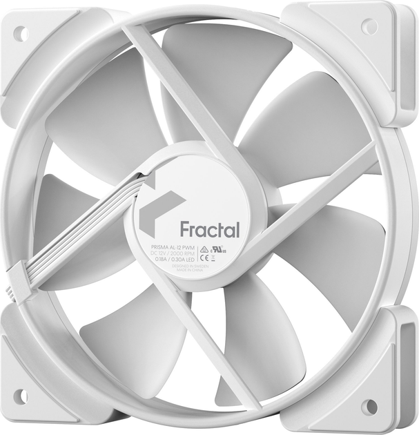 Chłodzenie Fractal Design Prisma AL-12 PWM ARGB White (FD-FAN-PRI-AL12-PWM-WT) - obraz 9