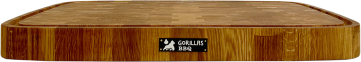 Доска торцевая для нарезки Gorillas BBQ Овальная из дуба 60х40х5 см (DT ...