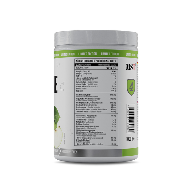 ?MST, Креатин, Creatine Kick 7 in 1, (7 креатинів в 1), зелене яблуко, 1000 г (MST-16476) - зображення 2