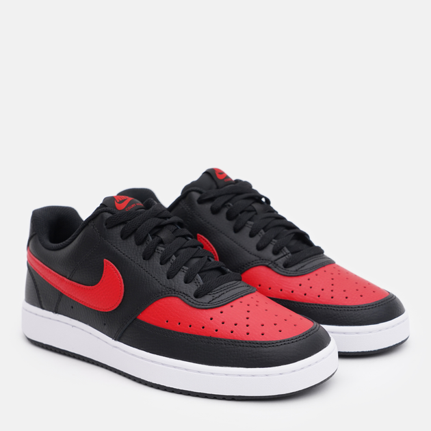 Sneakersy męskie skórzane Nike Court Vision Lo DV6488-001 44.5 (10.5US) Czarny/Czerwony (196149051192) - obraz 2