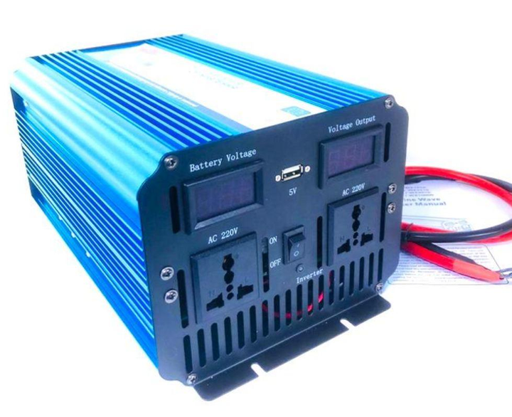 Перетворювач напруги інвертор з чистою синусоїдою Wimpex WX 2100 AC/DC 12в-220в 2000Вт синій - зображення 4