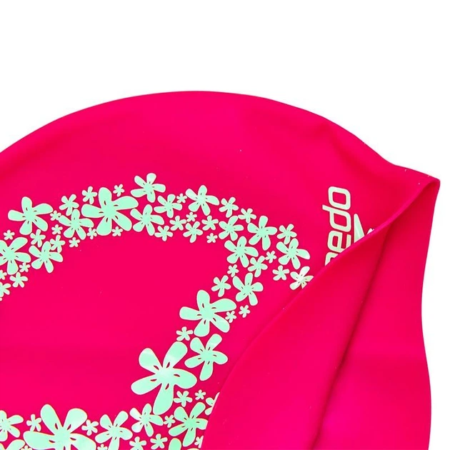 Шапочка для плавания силиконовая для взрослых SPEEDO SLOGAN PRINT 808385C899 розовый-мятный - Фото 2 Шапочка для плавания силиконовая для взрослых SPEEDO SLOGAN PRINT 808385C899 розовый-мятный - изображение 2