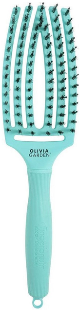 Щітка для волосся Olivia Garden Fingerbrush Combo Medium м'ятна (5414343021762) - зображення 1