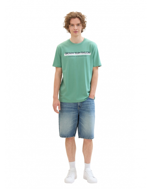 Футболка Tom Tailor T-shirt Men's DENIM L Бірюзовий 1037653ХХ13537 - Фото 4 Футболка Tom Tailor T-shirt Men's DENIM L Бірюзовий 1037653ХХ13537 - изображение 4