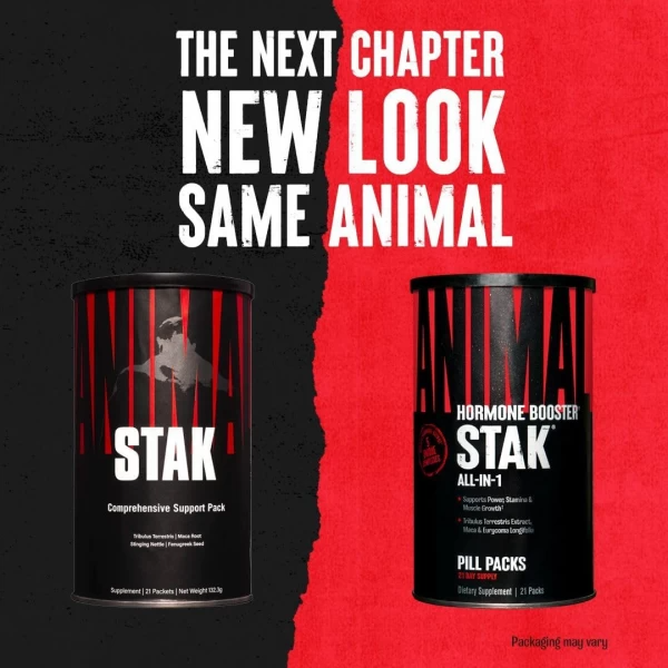 Universal Nutrition, Animal Stak, полный набор ускоряющих обменные процессы гормонов, 21 пакетик (UNN-03023) - изображение 3