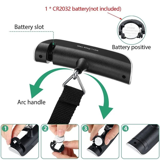 Электронные багажные весы Reflects Electronic Luggage Scale, до 50 кг - изображение 3