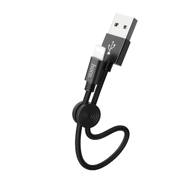 Кабель Hoco Lightning X35 Premium 0.25m Black - Фото 1 Кабель Hoco Lightning X35 Premium 0.25m Black - изображение 1