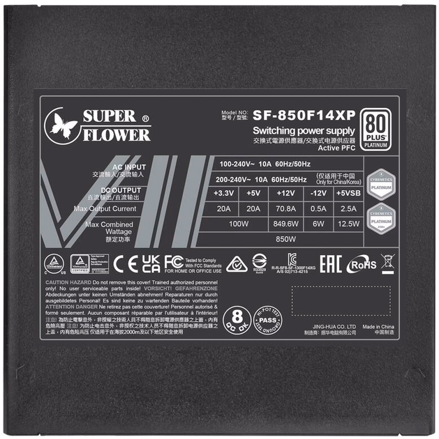 Zasilacz Super Flower Leadex VII PRO 80 PLUS Platinum ATX 3.0 PCIe 5.0 850 W (NESF-100) - obraz 2