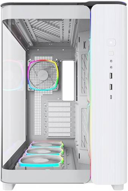Корпус Montech KING 95 PRO Midi-Tower Загартоване скло ARGB Білий (WLONONWCRAAAE) - зображення 3