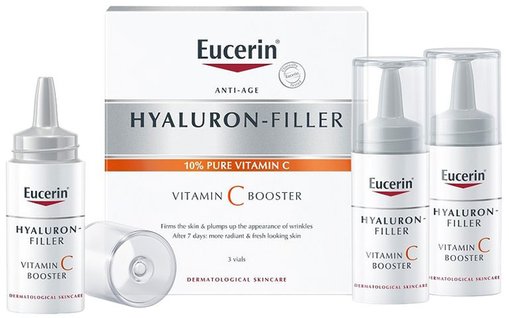 Набір сироваток для обличчя Eucerin Hyaluron-Filler Vitamin C Booster 3 x 8 мл (4005900590374) - зображення 1