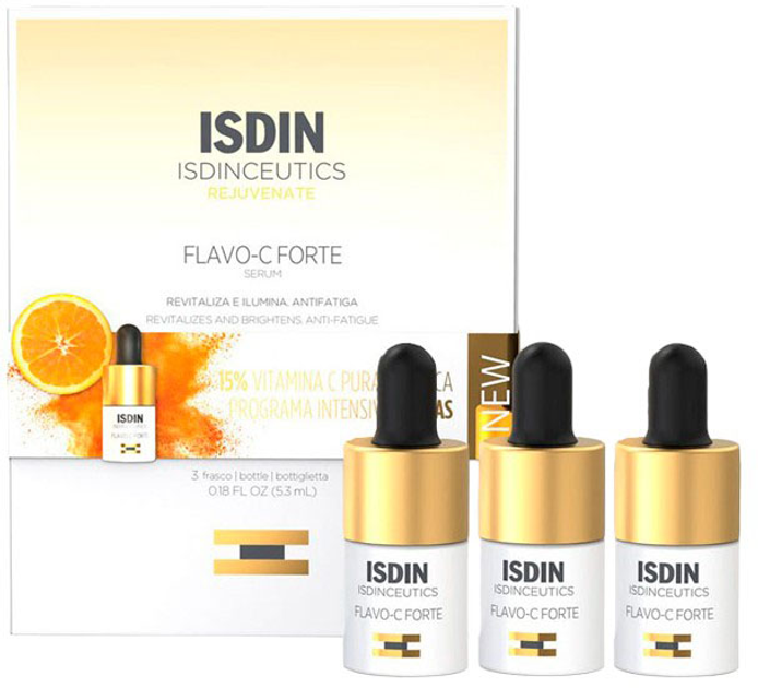 Serum do twarzy Isdin Isdinceutics Flavo-C Forte 3 x 5.3 ml (8429420216068) - obraz 1