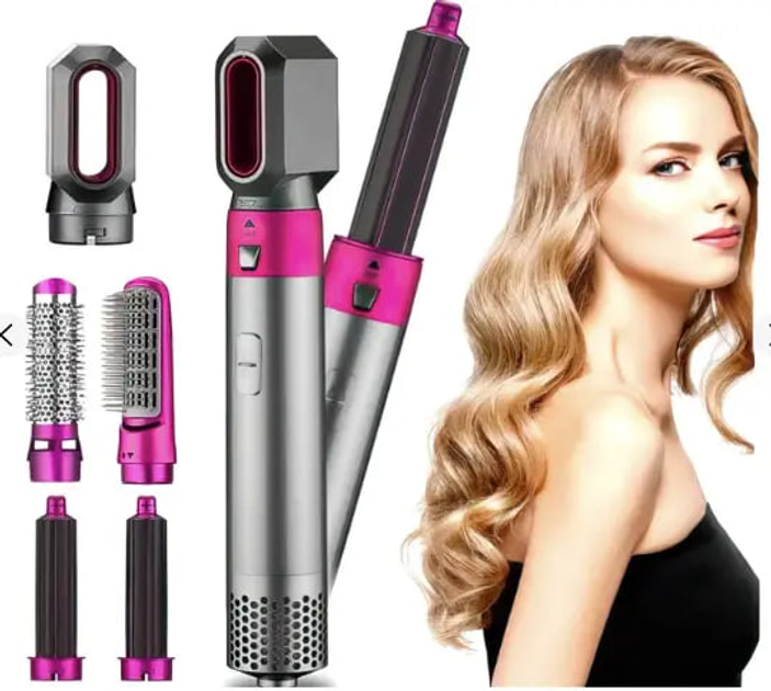 Стайлер Фен щінка 5в1 Hot Air Styler об'єму випрямлення укладання волосся - изображение 10
