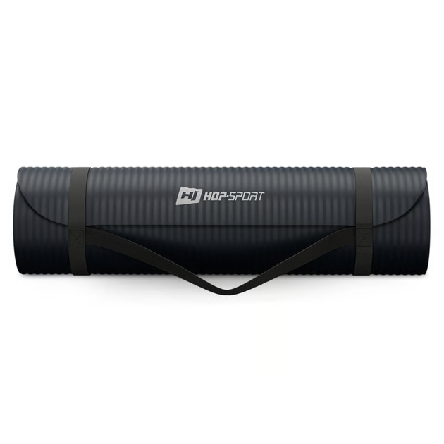 Коврик для йоги Hop-Sport HS-NB015GM NBR 1,5см черный - Фото 3 Коврик для йоги Hop-Sport HS-NB015GM NBR 1,5см черный - изображение 3