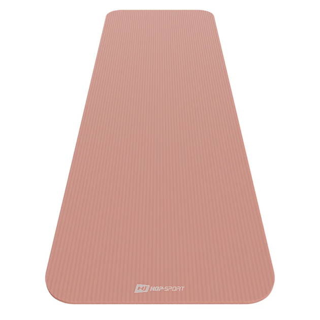 Коврик для йоги и фитнеса Hop-Sport HS-NB010GM NBR 1 см персиковый 190x60 см для растяжки пилатеса - изображение 14
