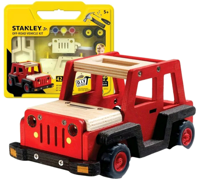 Klocki drewniane Stanley Jr Off Road Vehicle Kit 42 elementy (7290016261073) - obraz 1