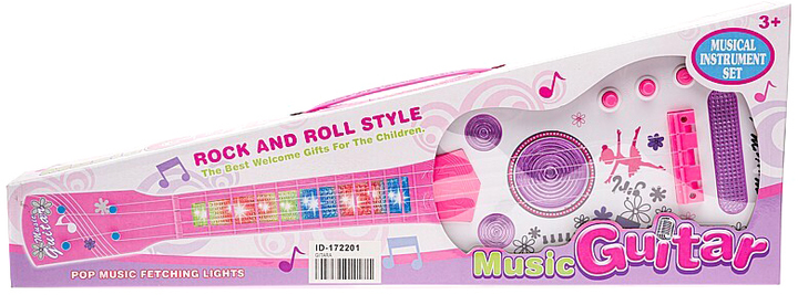 Гітара Adar Rock and Roll Stile Біло-рожева (5901271567696) - зображення 1