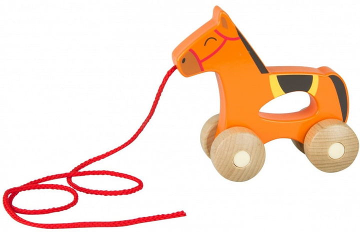 Іграшка каталка на мотузці iWood Коник (6935494720049) - зображення 1