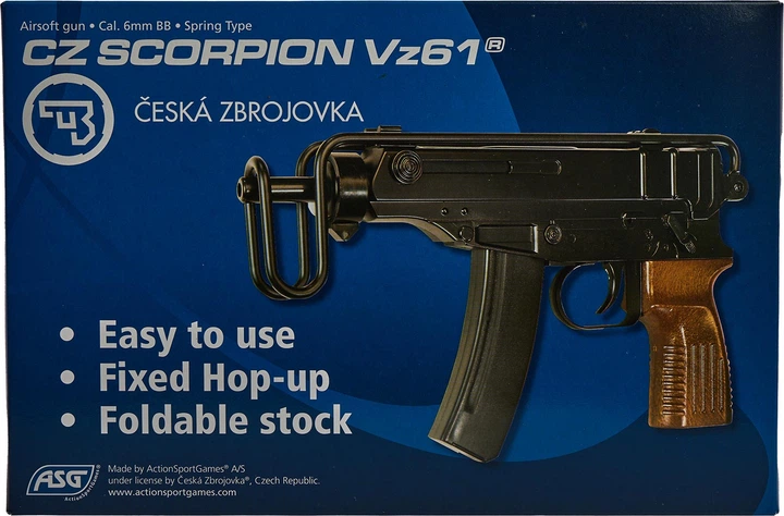 Пистолет-пулемет страйкбольный ASG CZ Scorpion Vz61 6 мм (23704349