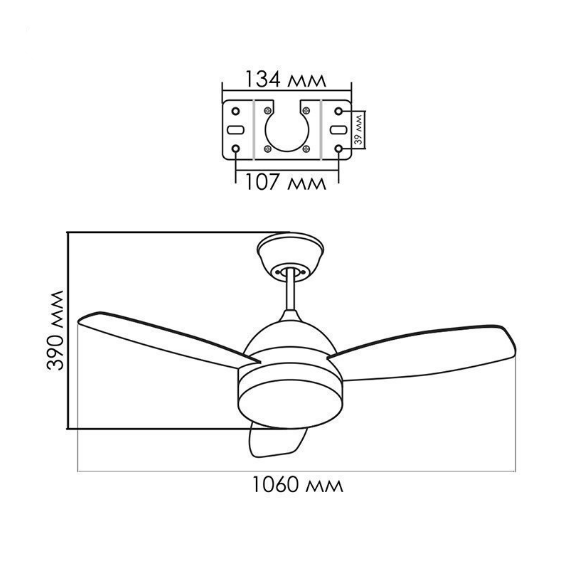 Люстра світлодіодна з вентилятором LUMINARIA FAN WOOD 48W+55W R-APP-1060x390 WHITE 220V IP20 з пультом ДУ - Фото 2 Люстра світлодіодна з вентилятором LUMINARIA FAN WOOD 48W+55W R-APP-1060x390 WHITE 220V IP20 з пультом ДУ - зображення 2