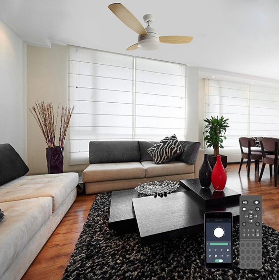 Люстра світлодіодна з вентилятором LUMINARIA FAN WOOD 48W+55W R-APP-1060x390 WHITE 220V IP20 з пультом ДУ - Фото 5 Люстра світлодіодна з вентилятором LUMINARIA FAN WOOD 48W+55W R-APP-1060x390 WHITE 220V IP20 з пультом ДУ - зображення 5