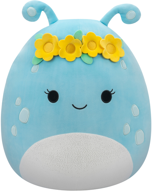 Maskotka Squishmallows Natnat - Pastel Blue Alien W/Flower Crown (196566412323) - obraz 1