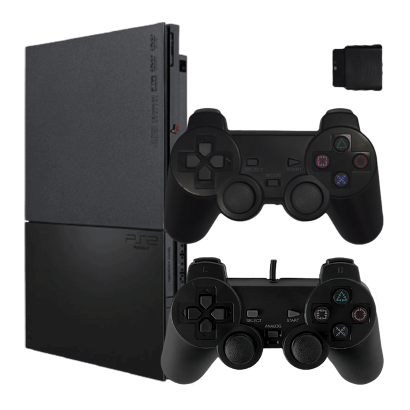 Набор Консоль Sony PlayStation 2 Slim SCPH-9xxx Chip Black Б/У + Геймпад Беспроводной RMC - Фото 1 Набор Консоль Sony PlayStation 2 Slim SCPH-9xxx Chip Black Б/У + Геймпад Беспроводной RMC - изображение 1
