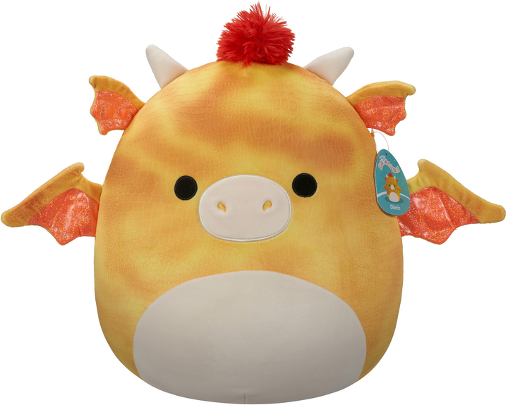 М'яка іграшка Squishmallows Dieric - Yellow Textured Dragon W/Red Hair (196566412330) - зображення 2