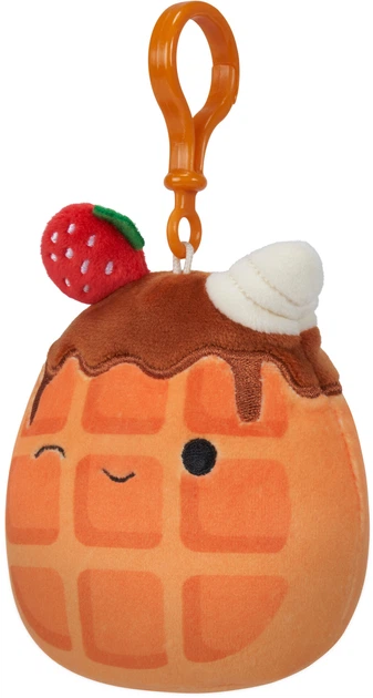 Pluszowy brelok Squishmallows Weaver - Waffle W/Strawberry and Whipped Cream (196566406995) - obraz 3
