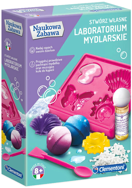 Zestaw do eksperymentów naukowych Clementoni Laboratorium Mydlarskie (8005125609499) - obraz 1