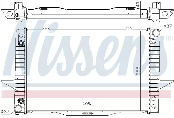 Радіатор охолодження двигуна VOLVO 850, NISSENS (65535A) - зображення 1